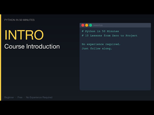 Python Basics in 50 Minutes - Introduction