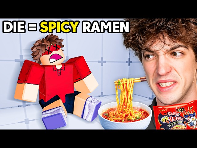 if i DIE i eat SPICY NOODLES in Roblox Rivals!