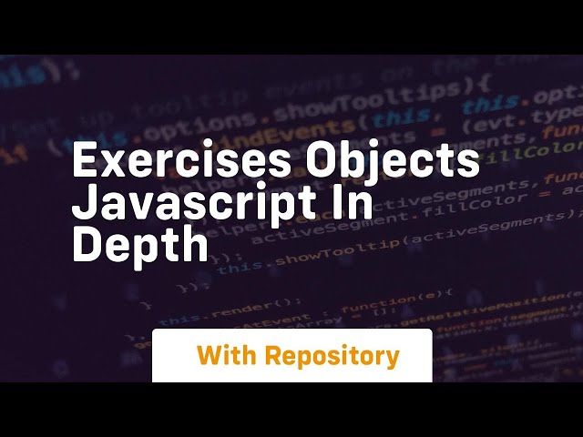 Exercises objects javascript in depth