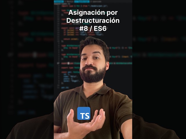 Destructuring: extrae propiedades de un objeto en una sola línea | ES6 08/44 #shorts
