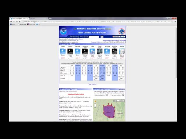 User Defined Area Forecast from      weather.gov/kc