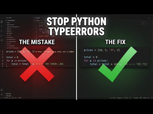 Python TypeError: The Mistake Beginners Make with Type Mixing
