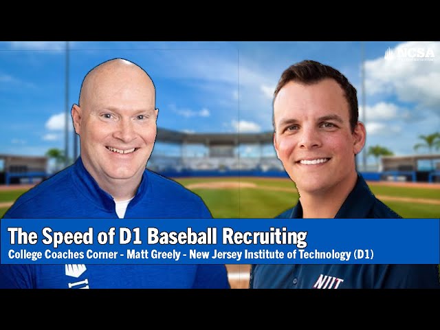 D1 Baseball Recruiting Has Slowed Down - A Conversation with NJIT Coach Matt Greely