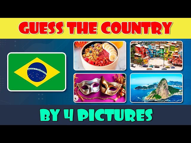 Guess the Country by the 4 Pictures 🌎 Geography Quiz