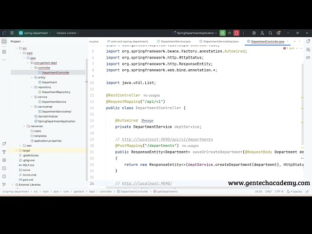 Java Spring Boot Part - 06 | GET All Departments API | Postman