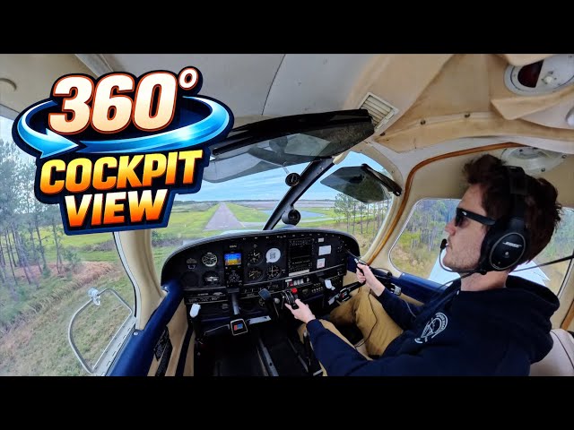 Trying To Land A PA28 After 2 Months Away | 360° Cockpit View