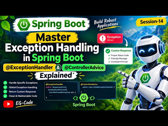 Exception Handling in Spring Boot  @ExceptionHandler & @RestControllerAdvice I Session 14