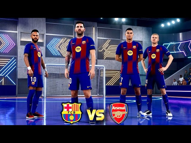 FIFA VOLTA 26 - MESSI, RONALDO, NEYMAR, HAALAND ALL STARS | BARCELONA VS ARSENAL