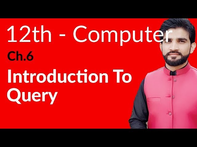 ICS Computer Part 2- Ch 6 - Introduction to Query - Inter Part 2 Computer