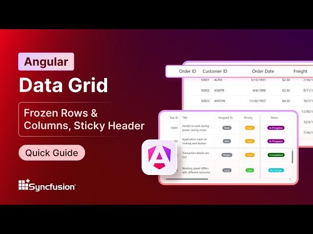 Angular Data Grid: Frozen Rows & Columns, Sticky Header Feature Walkthrough
