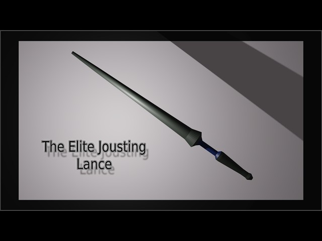 Low-Poly Spear (The Elite Jousting Lance) made in Blender can work well in Godot/Unity/Unreal Engine