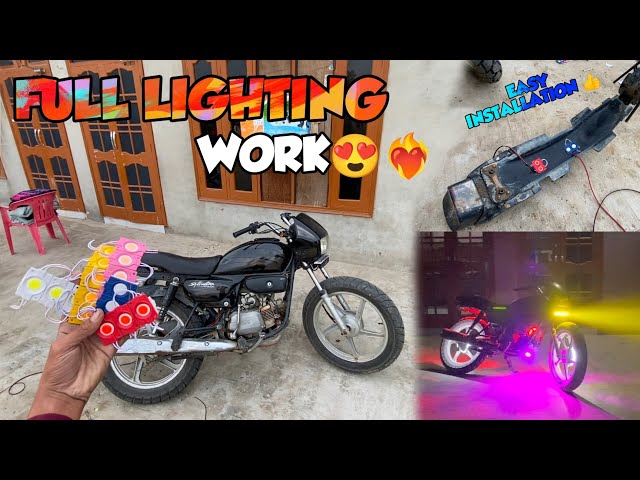 FULL LIGHTING WORK 😍❤️‍🔥 ON SPLENDOR | EASY INSTALLATION STEP BY STEP 👍