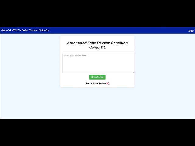 Fake Reviews Detection using ML | Website UI + Backend | Free Project with Source Code