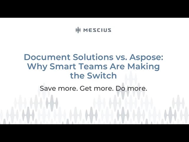 Document Solutions vs. Aspose - Why Smart Teams Are Making the Switch