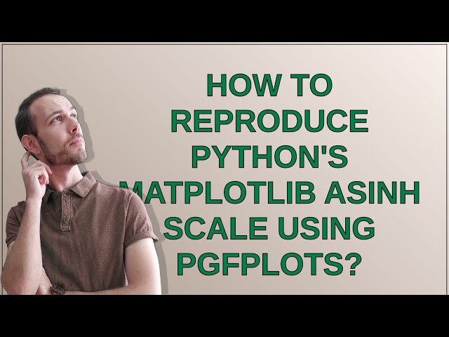How to reproduce Python's matplotlib Asinh scale using pgfplots?