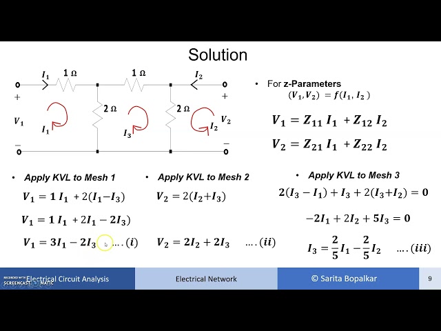 Example on z parameter