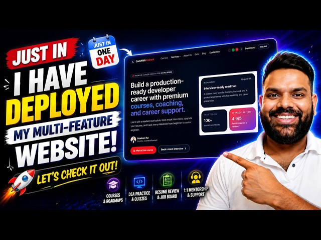 I Built & Deployed a Multi-Feature Website in Just 1 Day! 🔥 | Full Website Tour