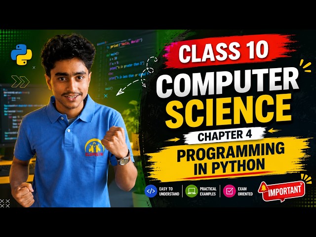 CLASS 10 COMPUTER SCIENCE CHAPTER 4 Programming in Python #elopeeth #class10 #computerscience