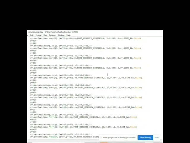 Virtual keyboard & mouse by Python OpenCv