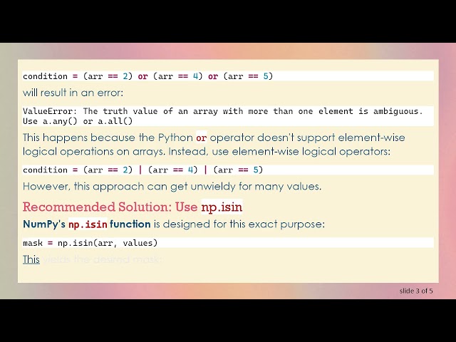Efficiently Creating a Binary Mask Using np.isin and Array Comparisons in NumPy