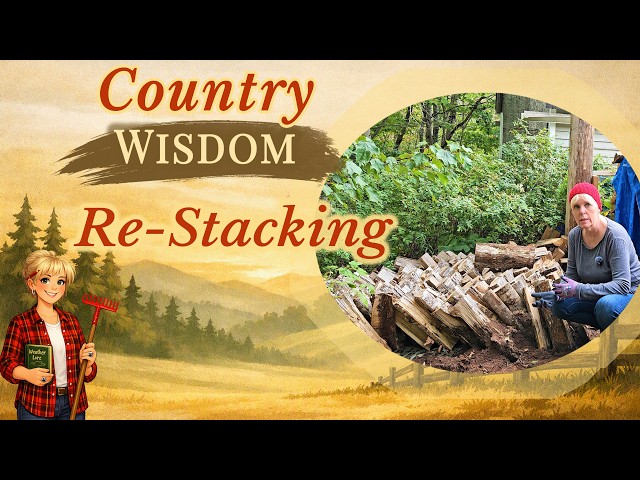 Restacking and Securing My Firewood