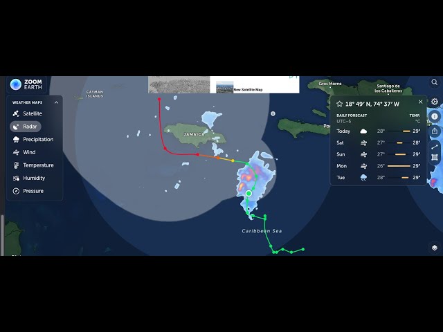 Strong Wind Alert: Flooding and landslides are possible in the mountainous areas of Jamaica
