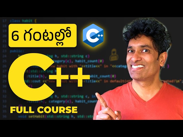 Learn C++ in 6 Hours: Complete Telugu Course with FREE Code Samples + 2 Projects