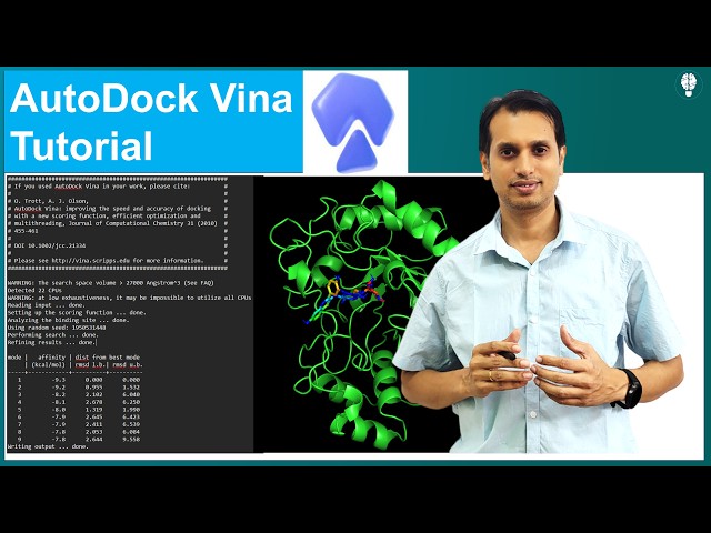 AutoDock Vina Tutorial Step by Step | Protein and Ligand Preparations | Molecular Docking