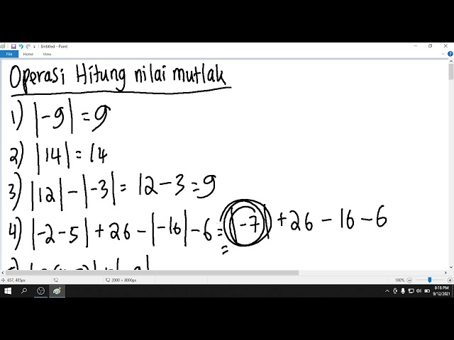 operasi hitung nilai mutlak