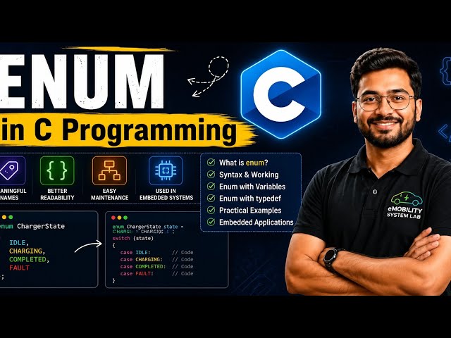 Enum in C Programming | Enumeration Explained with Examples | Embedded Systems