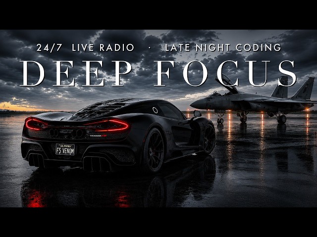 Deep Focus Radio 24/7 - Night Drive | Live Synthwave for Work, Study & Late Night Coding
