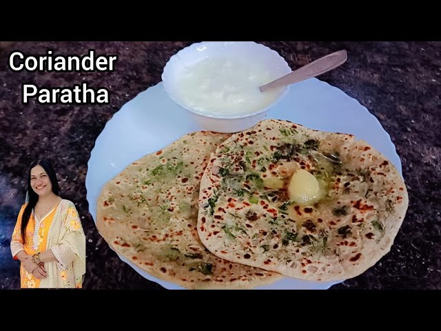 Dhaniya Paratha | Easy and quick breakfast/tiffin box  recipe | Coriander Paratha