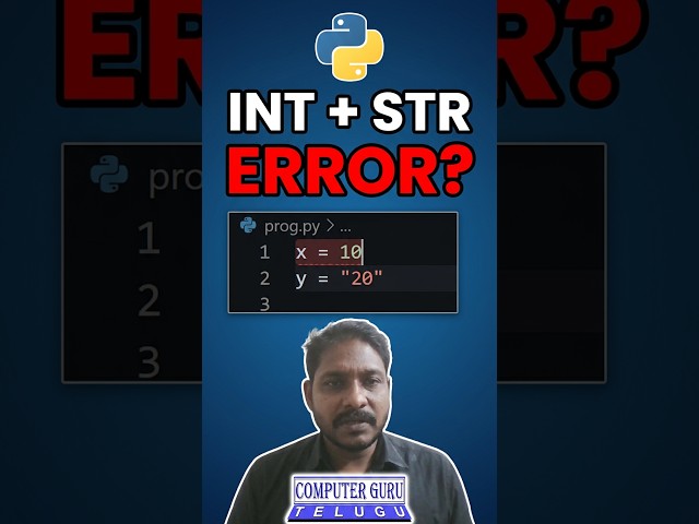 Fix Unsupported Operand Type in Python in 60 Seconds 🚀 #pythonprogramming