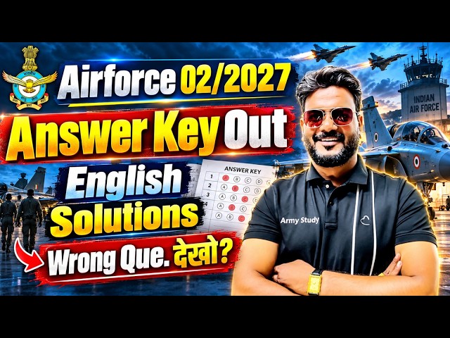 Airforce 02/2027 Answer Key Out | English Solutions | English Answer Key Complete Analysis