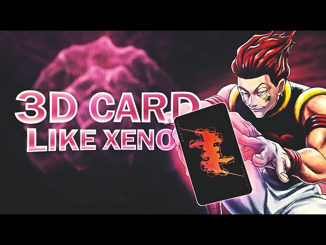 3D Card like XENOZ I Alight Motion Edit/AMV Tutorial 💓