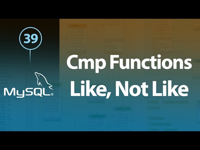 Learn MySQL In Arabic #39 - Comparison Functions - Like, Not Like