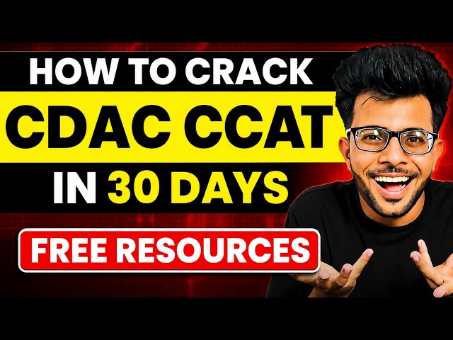 How to Crack CDAC CCAT Exam in 2026 | IMP Topics | Strategy | Free Resources 🔥📚
