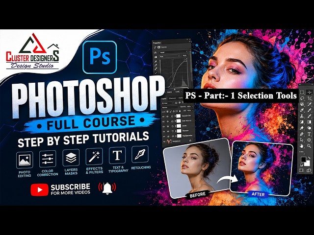 Master Photoshope Tutorials Step by Step Part - 1 Selection tools