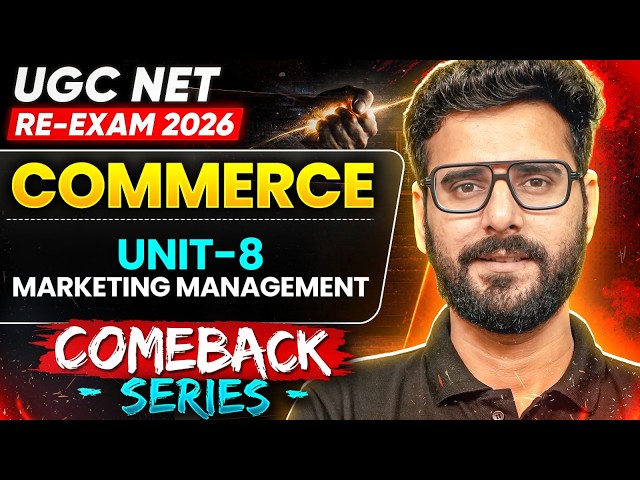 UGC NET Commerce Re-Exam | UGC NET Commerce Unit 8 | UGC NET Commerce MARKETING MANAGEMENT