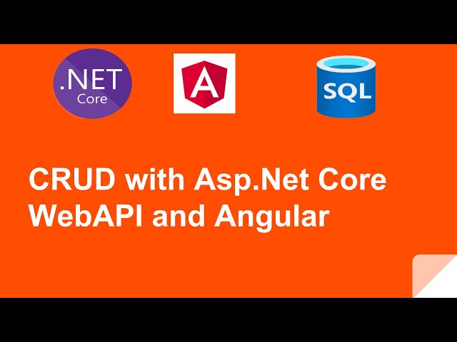 CRUD with Asp.Net Core WebAPI and Angular