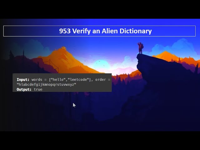 953 Verifying an Alien Dictionary - Leetcode February Challenge 2023