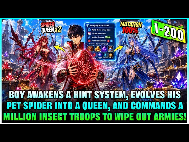 100% Mutation Progress! His Contracted Spider Became a Queen and Summoned Million Insects to Fight!
