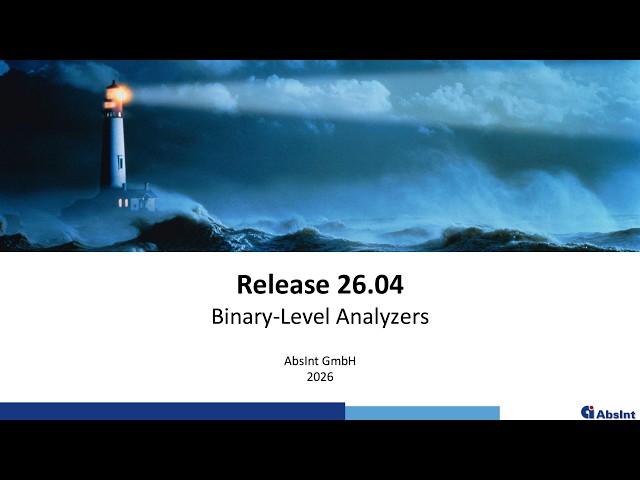 Release 26.04 of AbsInt tools for WCET and Stack Usage Analysis