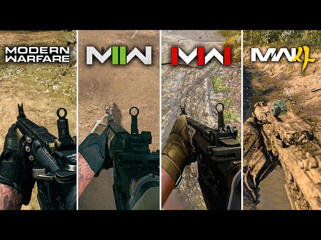 Modern Warfare 2019 vs MW2 vs MW3 vs MW4 - Physics & Details Comparison