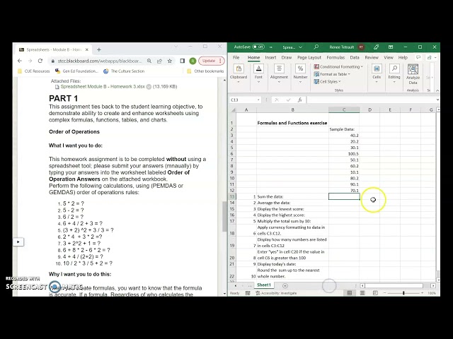 Spreadsheet Module B - Homework 3
