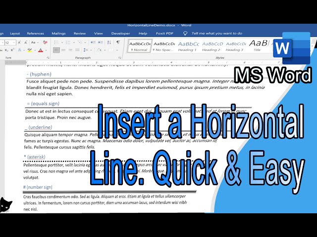 Insert a horizontal line in Word quick and easy with these shortcuts