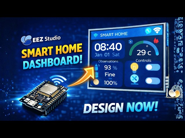 Design Stunning ESP32 LCD Dashboards with EEZ Studio | LVGL | Tutorial Tamil