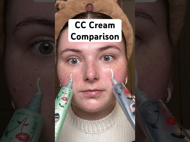 Green vs Regular Color-Changing CC Cream! 💚 #cccream #erborian #colorcorrection