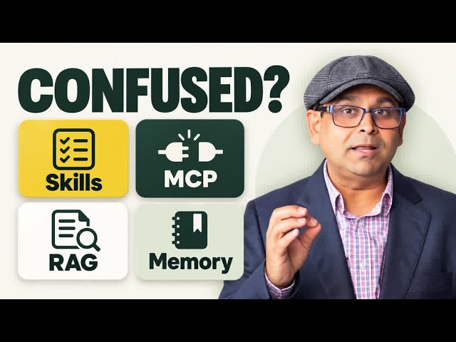 Skills vs MCP vs RAG vs Memory: What Each One Actually Does