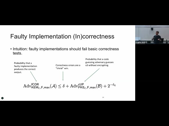 Key Exchange & Generation (Crypto 2025)